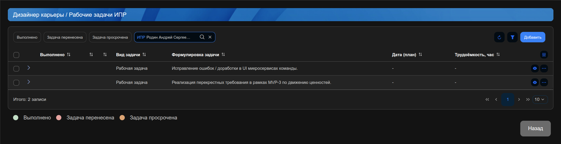 Индивидуальный план развития в Digital Q.TMS